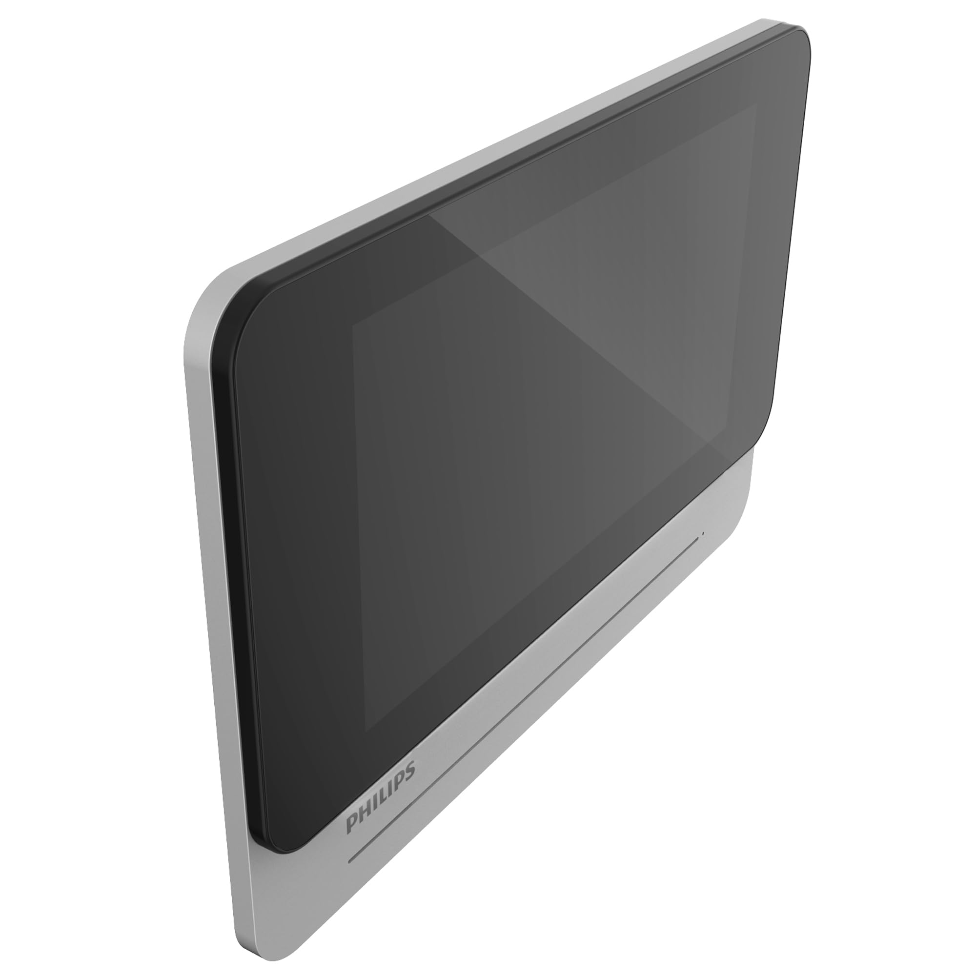 PHILIPS WelcomeEye AddConnect - Moniteur Supplémentaire Connecté 7" pour Visiophone WelcomeEye Connect/Connect 2/3, Écran Tactile Ultra-Plat, Installation 2 Fils, Fonction Intercom, Noir/Aluminium | Écran tactile 7", 2 fils jusqu'à 120 m, application Welc