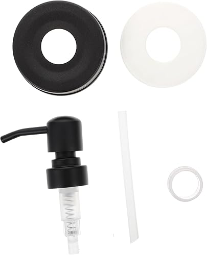 SHOWERORO Dispensador de tarros Mason Jar Dispensador de jabón de espuma negra, dispensador de jabón de manos, dispensador de jabón de mano, botella