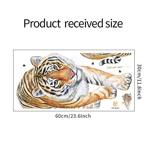 Vinilo decorativo Tigre en acuarela removible para pared miniatura 2