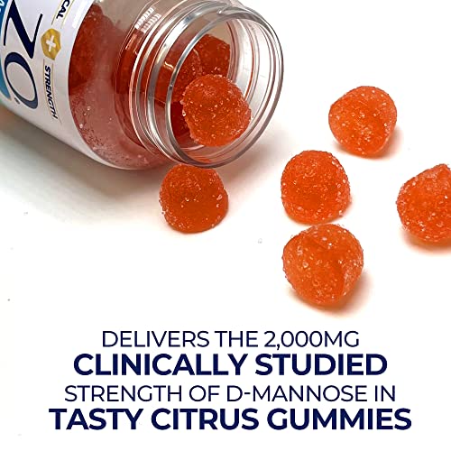 Image of AZO D Mannose Urinary Tract Health Gummies, 40 Count, Clinical Strength 2000mg, Helps Cleanse, Flush & Protect, No.1 Pharmacist Recommended Brand, Vegan Tangy Citrus Blast Flavor, Non-GMO, Gluten Free