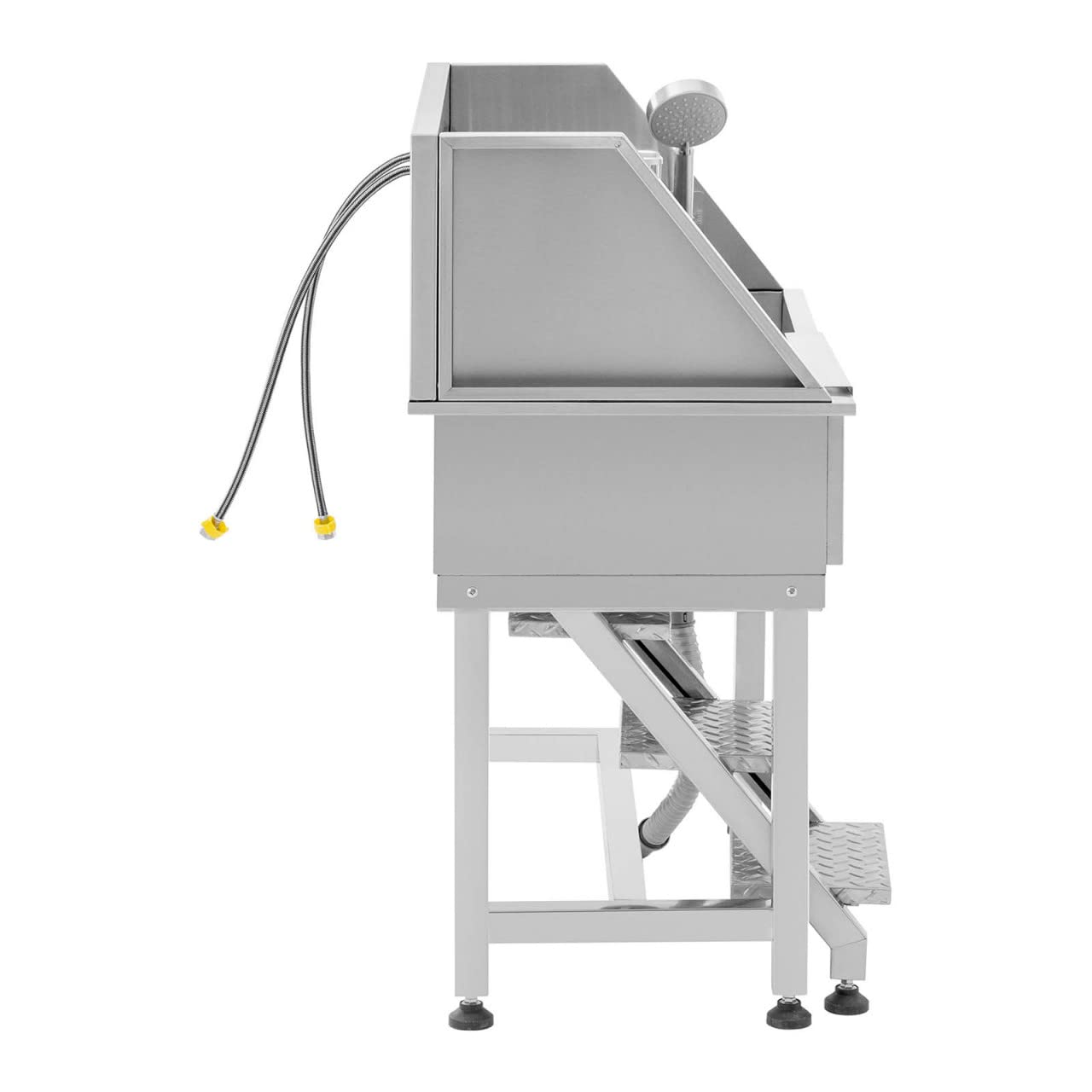 Physa PHY-PWS-03 Baignoire pour chien jusqu'à 60 kg avec escalier en acier inoxydable