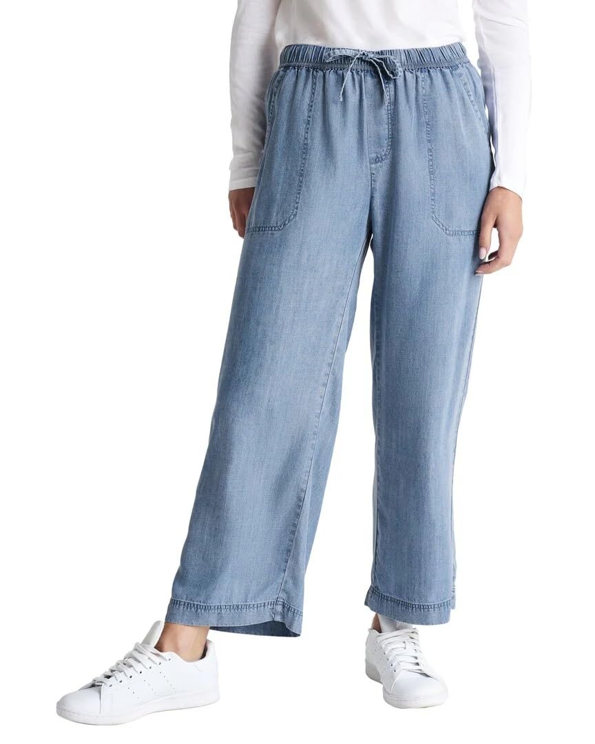 Splendid Ladies Wide Leg Tencel Pants US Alpha XX-Large Regular Regular Blue