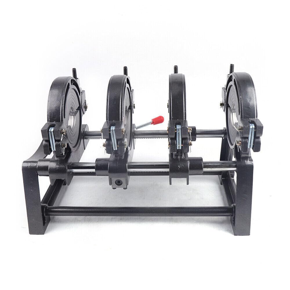 4 Clamps Pipe Fusion Welder, 2.48''-6.3'' Manual Pipe Fusion Welder Hot Melt Machine Fitting Pipe Welding Butt Fusion Welding Machine 2.5KW HDPE Butt Welding Machine for PE PP PB PVDF HDPE PVC