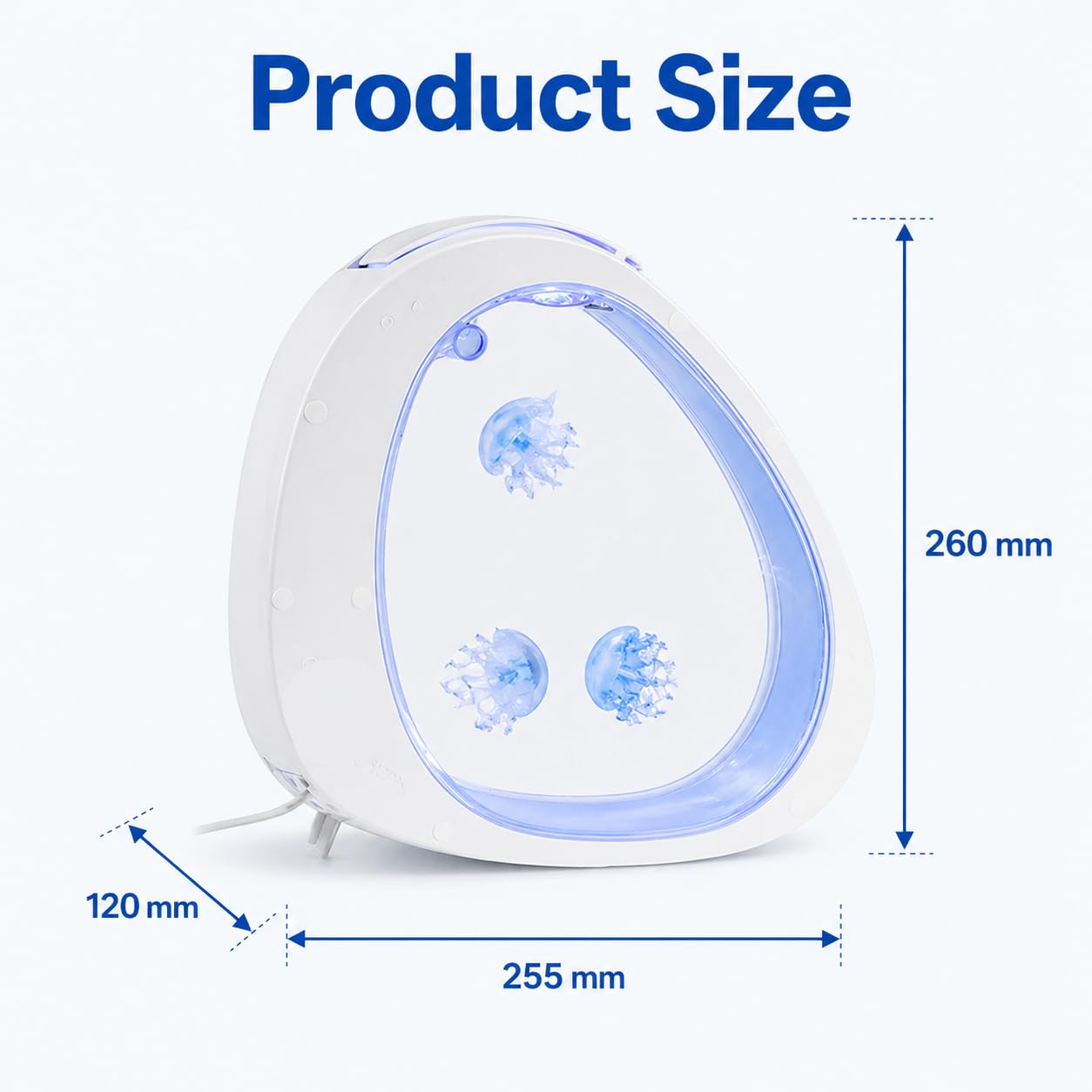 TsoLay Acuario para Medusas de Escritorio 4L, Kit de Pecera Inteligente con Luces LED de Colores, Acrílico Ultra Claro, Bomba de Olas Silenciosa, Control Táctil para Medusas Pequeñas y Peces Betta
