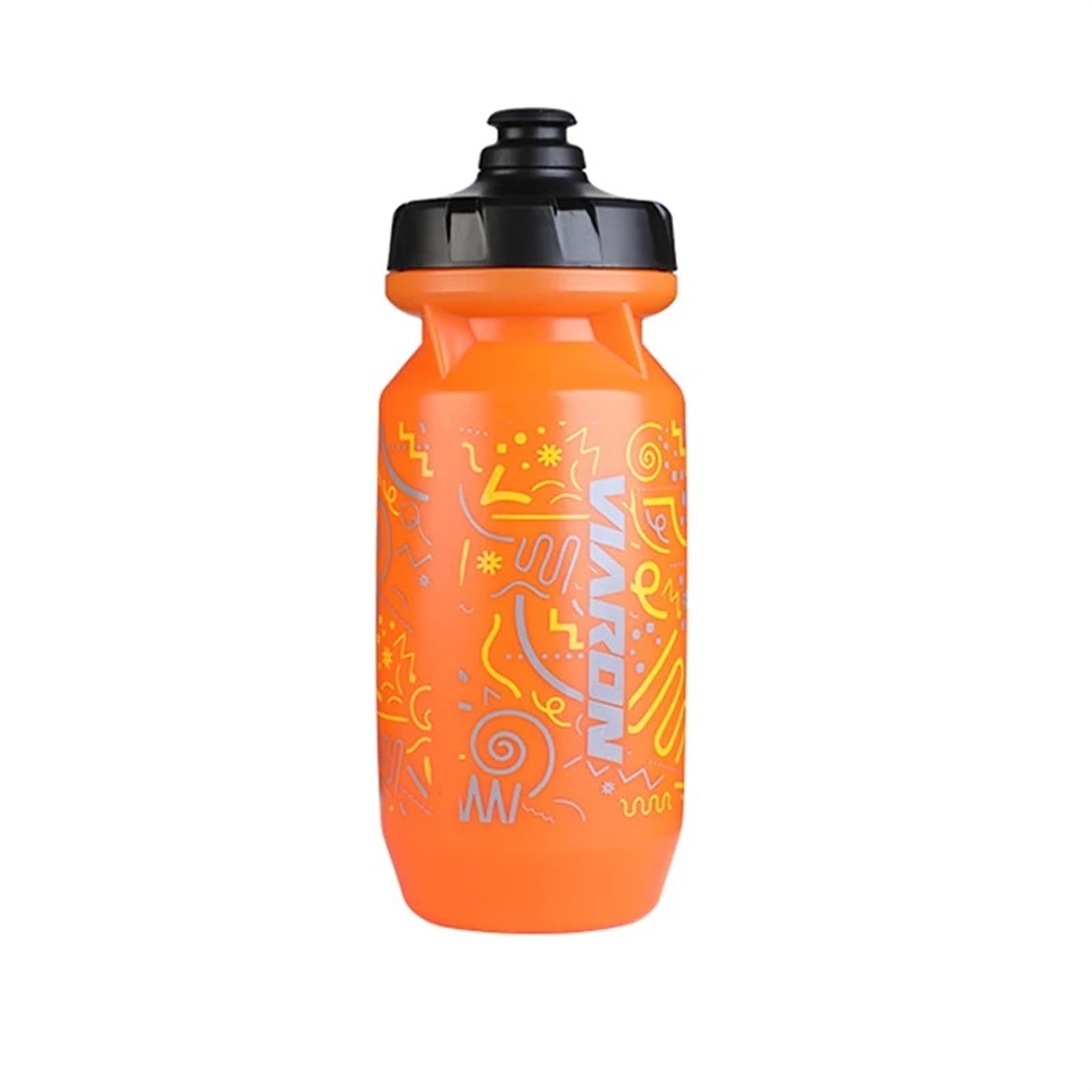 QuxetlRyz Sports Water Bottle 550ML Bicycle Water Bottle Road Grade Sports Fitness Running Riding Kettle Leak Proof Drinking Bike Cage(Orange)