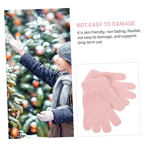 1Pair Wool Mittens for Boys Thermal Knitted Gloves Cozy Winter Accessory Easy to Wear for Birthdays and Holidays3