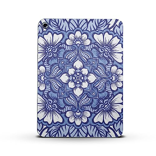 Image of MightySkins Carbon Fiber Skin Compatible with Apple iPad 10.9 inch 10th Gen (2022) Full Wrap Kit - Flower Mandala | Protective Durable Textured Carbon Fiber Finish | Easy to Apply | Made in The USA