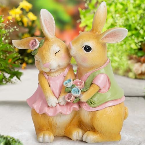 Hodaoeasterbunnydecorationsforhomebrownfurrycouplerabbitlovefigurineswithbouquetandexpressaffectionspringdecorresinrabbitsgiftstieredtrayiindoorornamentsbrown Urban Country Home Decor Hodao easter bunny decorations for home brown furry couple rabbit love figurines with bouquet and express affection spring decor resin rabbits gifts tiered tray iindoor ornaments brown urban country home decor