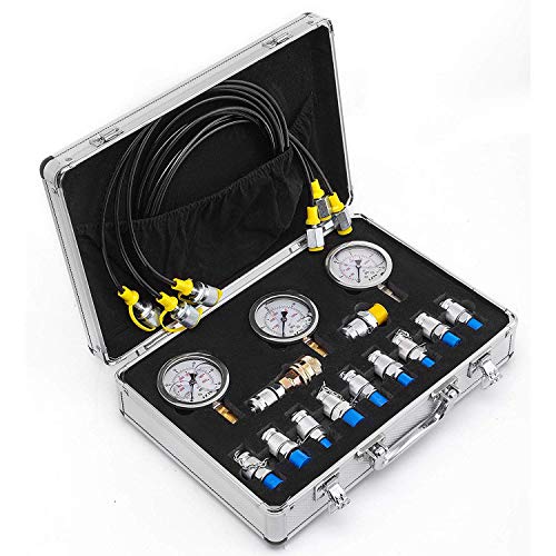 VEVOR Hydraulic Pressure Gauge Kit Excavator Parts Hydraulic Tester Coupling Hydraulic Pressure Test