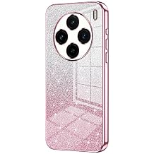 Smartphone Back Case Compatible with VIVO X100 Case,Clear Glitter Electroplating Hybrid Protective Phone Cover,Slim Transparent Anti-Scratch Shock Absorption TPU Bumper Case Compatible with X100 Cover