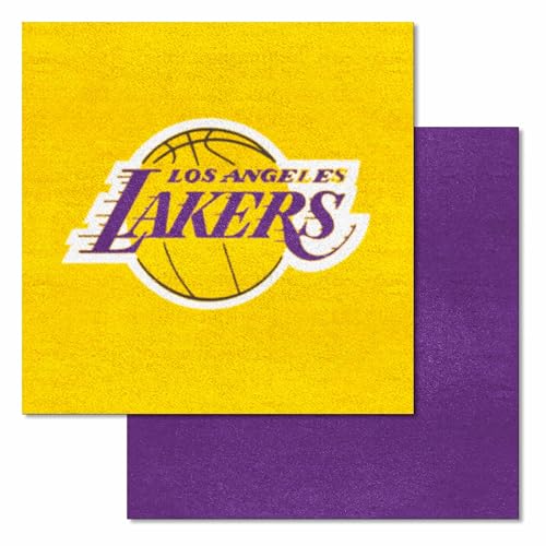 FANMATS 9304 Los Angeles Lakers Team Carpet Tiles - 45 Sq Ft.