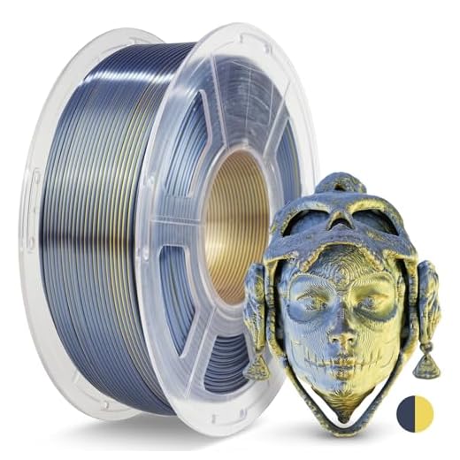 JAYO Silk Dual Color PLA Filament 1.75mm Black-Gold 1.1kg, Shiny Gradient Dual-Tone PLA, High Gloss Finish, Easy to Print, Layer Concealing, Fits for Most FDM 3D Printers