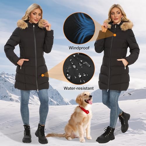 Heated Women Jacket, 2 Pack 12000mAh Power Bank, 5 Heat Zone, 4 Heating Level4