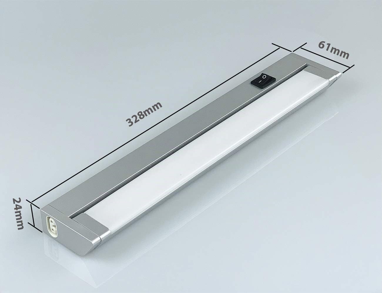 Réglette LED Orientable avec Interrupteur, Luminaire Sous Meuble Lumière Réglables pour Cuisine/Armoire/Placard/Escalier/Couloir 3000K 4000K 6000K (Court)