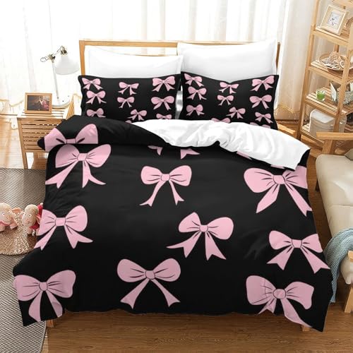 Housse de couette hypoallergique roses 3D avec fermeture - 3