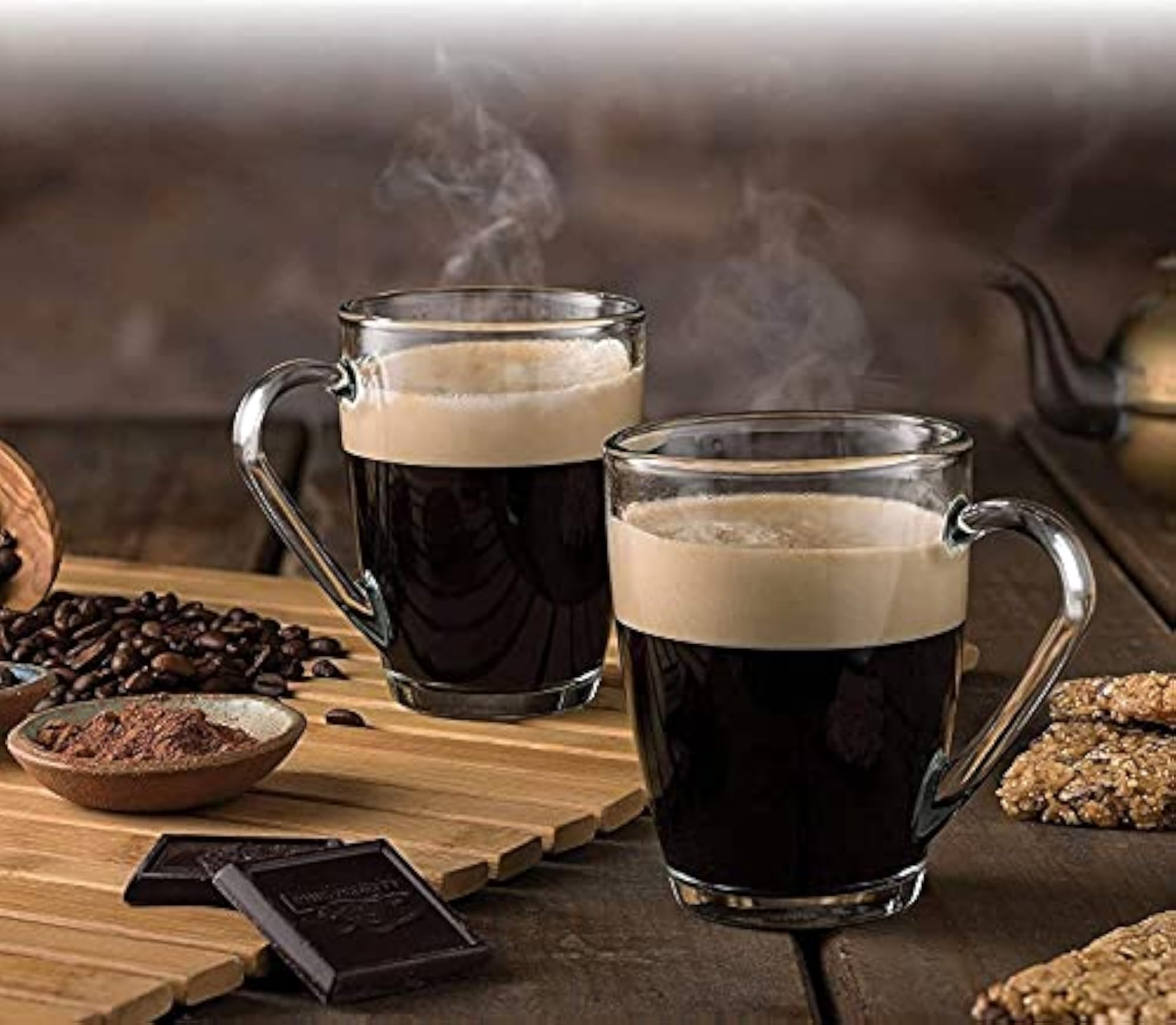 Modern Glass Coffee Mug with Convenient Solid Handle