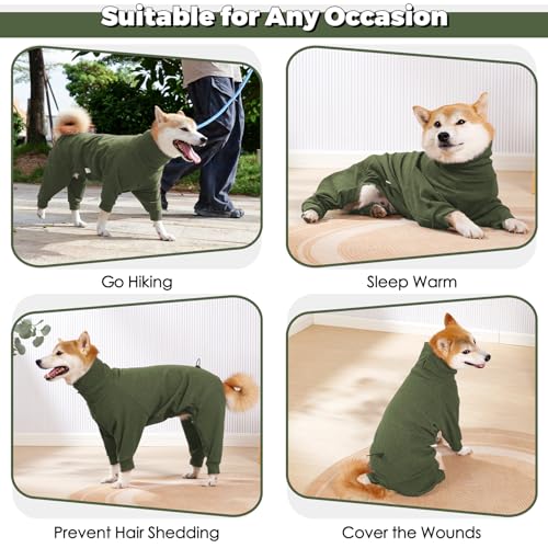 Dotoner Fleece Hundepullover Wintermantel Hundemantel Grosse Hunde Fleecejacke mit Beinen Hundebademantel für Kleine Mittelgroße Haustiere Hundebekleidung,Chihuahua,Beagle,Weicher Hunde Pyjamas