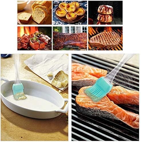 Image of Silicone Pastry Basting Brush, Set of 4 Heat-Resistant Food Grade Oil Brush, Non-Stick Kitchen Baking Brush for BBQ, Butter, Grilling & Marinade