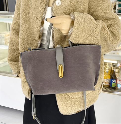 Women Slouchy Suede Tote Shoulder Bag Retro Crossbody Large Satchel Work Purse Bucket Bag Adjustable Strap Work2