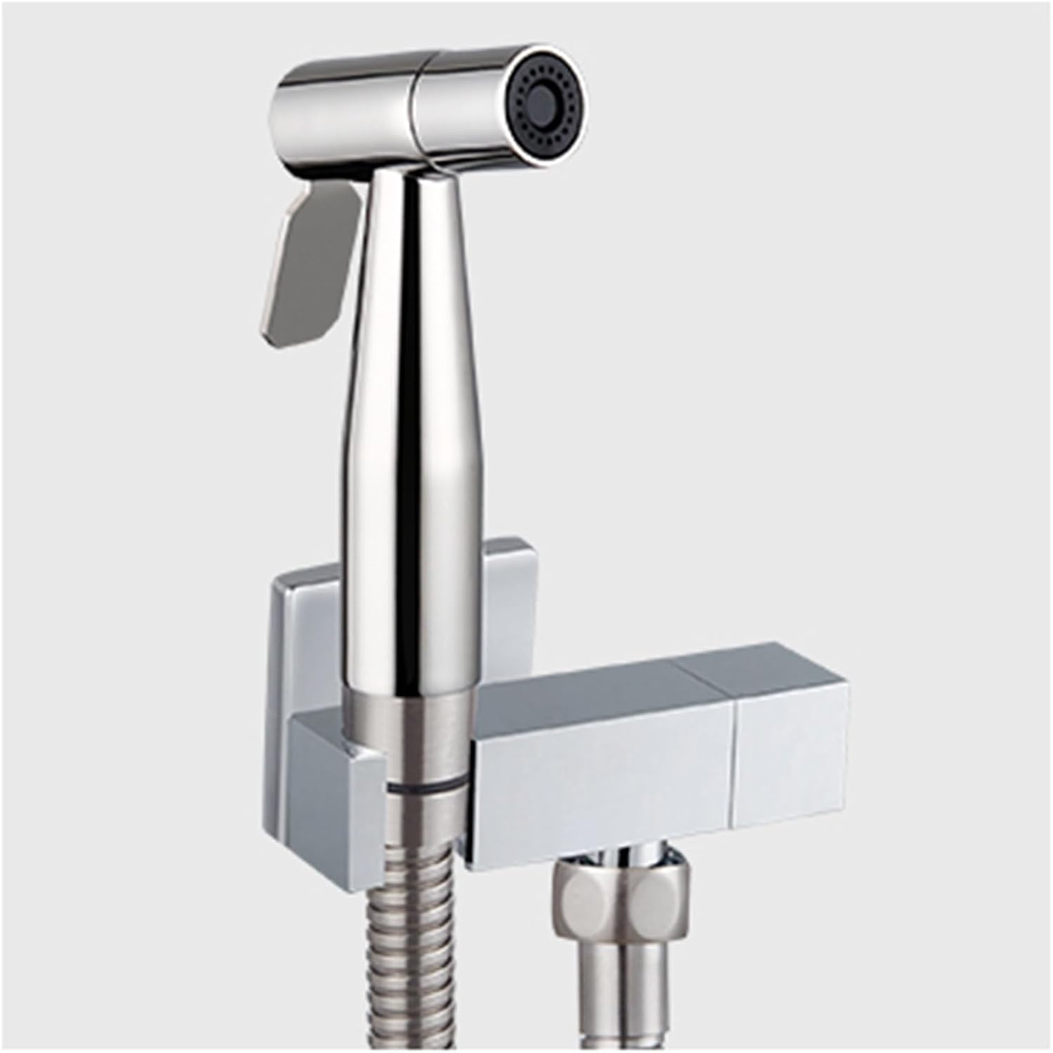 No Need to Punch Holes Bidet Sprayer for Toilet Wall-Mounted Bidet Sprayer Brass Body Handheld Bidet Sprayer for Toilet with Stainless Steel Hose