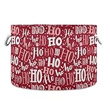Großer Spielzeug-Aufbewahrungskorb Ho Ho Ho Muster Lustige Weihnachten Rot Faltbare...