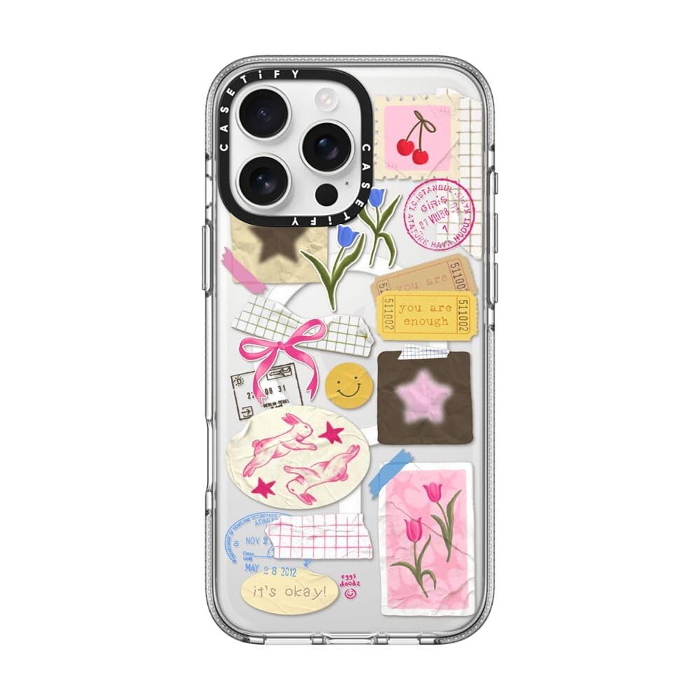 CASETiFY Clear iPhone 16 Pro Max Case [Not Yellowing / 6.6 ft. 3X Military Grade Drop Protection/Magsafe] - You are Stars Collage - Clear