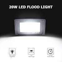 Vista 9 de Focos LED de 20 W para exteriores, lámpara de pared con cableado fijo, luces de seguridad impermeables IP66, 6500 K, lámpara de trabajo ultra