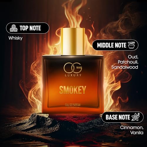 Image of OG BEAUTY Luxury Eau De Parfum Smokey | Long Lasting Fragrance with Whiskey, Oud, Vanilla | Elegant, Sophisticated, & Travel-Friendly Perfume for Man & Women | Ideal for Gifting | 100ml