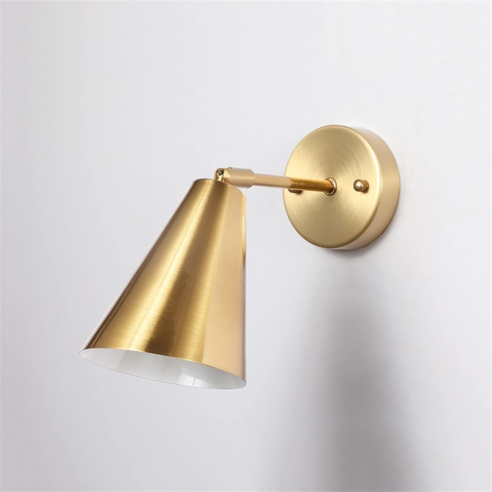 Mittelalterliche Luxus Wandleuchte Trichter Schatten gebürstet Gold Finish Wandmontiertes Licht Antike Messing Wand Messing Beleuchtung Badezimmer Waschtischspiegel Lichter E27 Basis für Wohnzi