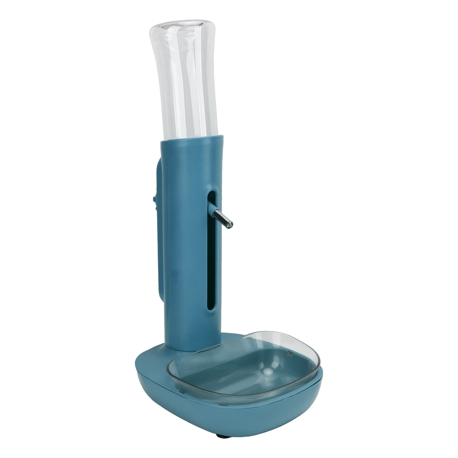 Dispensador de agua para mascotas de 680 ml, cuenco desmontable de altura ajustable, antideslizante, alimentador de agua automático para perros y gatos para mascotas en el hogar, (Azul)