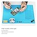 XOOL Heat Resistant Soldering Mat - Blue Magnetic Silicone Work Mat with Scale Ruler and Screw Position, Silicone Soldering Repair Mat for Soldering, Phone, Laptop, Tablet, Watch Repair(13.8''×9.8'')