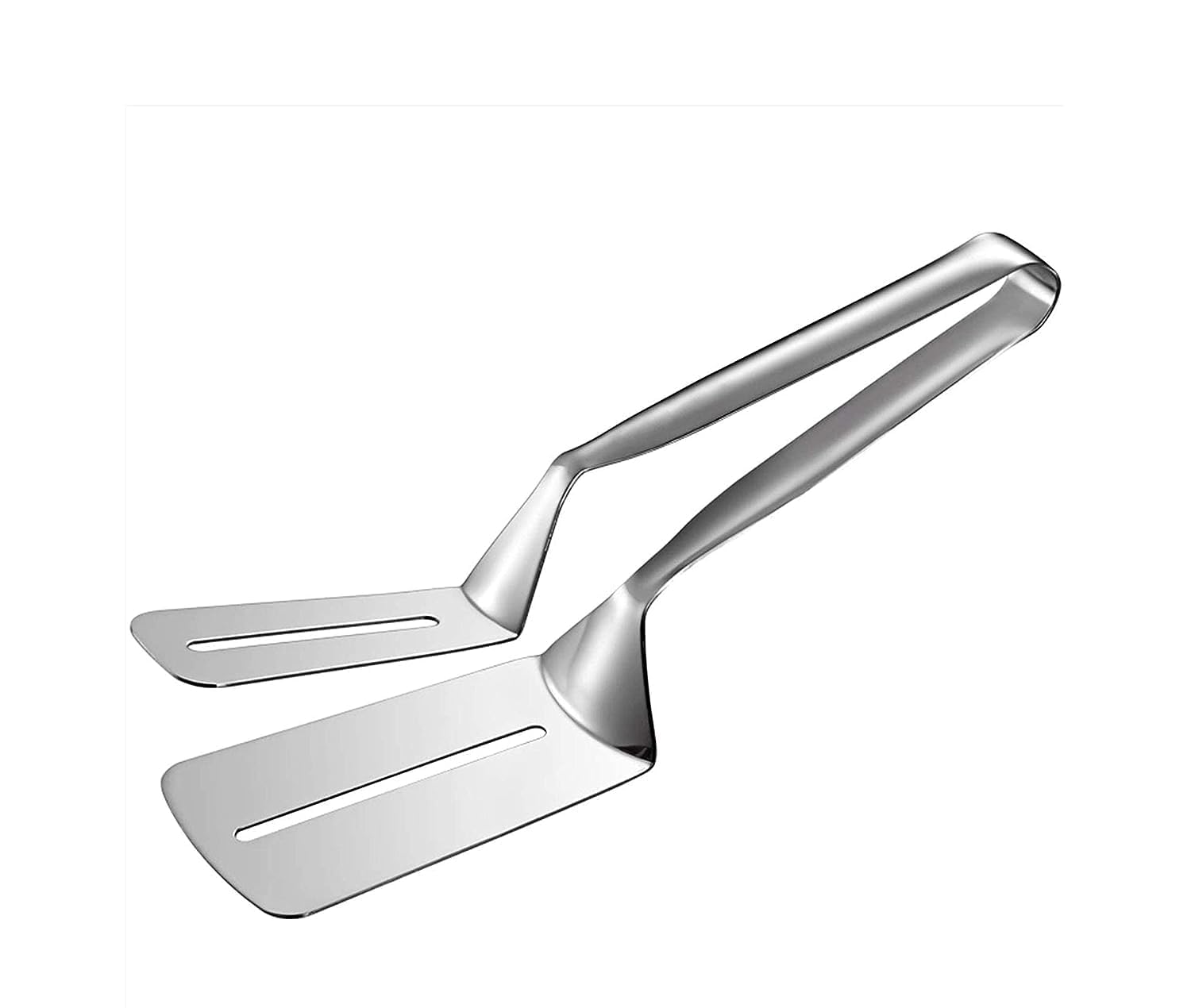 Bliss Times Stainless Steel Serving Tong- Roti Chapati Tong Frying Grilling Toasting Bread Salad Serving Tool at Your Kitchen Restaurant Food Serving Shovel Tong for BBQ Bread Pizza Fish Etc