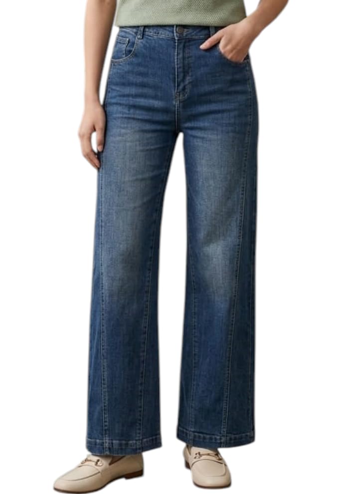Image of ODDMONEKY Baggy Jeans for Women || Relaxed Fit Wide Leg High Rise Jeans for Women (Wjeans-8)