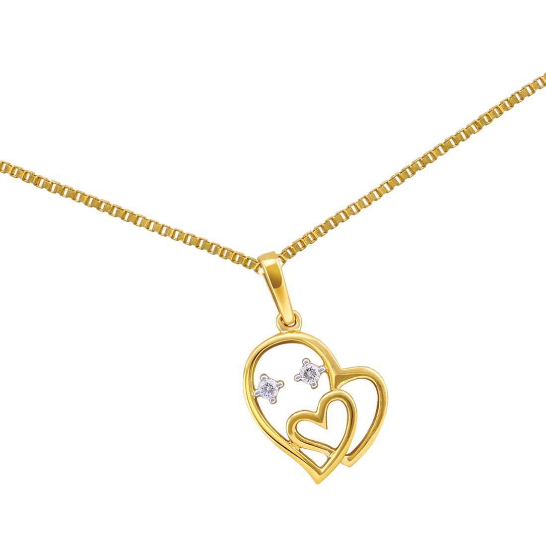 joyalukkas 18KT Yellow Gold and Daimond Pendant for Girls (TODP00867)-picture-9