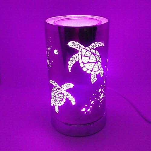 Miniatura 5 de The Gel Candle Company Lámpara de aroma de tortuga marina que cambia de color para aceites de fragancia, gel derretido y quemador de cera difusor