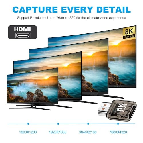 cablecc 3PCS HDMI 2.1 Extension Adapter - M-F 8K 3 piezas miniatura 7