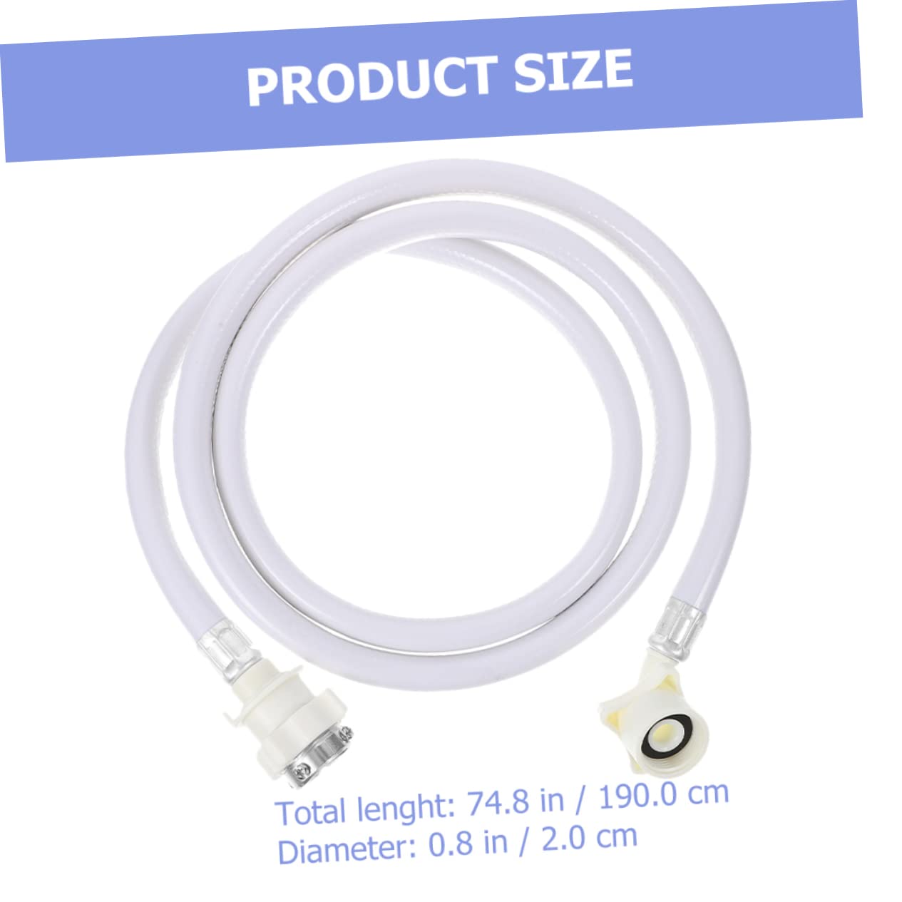 SHINEOFI 2pièces Tuyaux Inlet Pour Machine à Laver Flexible Résistant à Haute Pression Adapté Aux Machines Automatiques Adaptateur Fileté