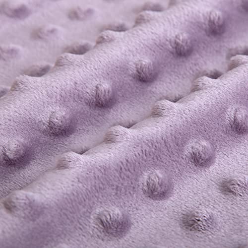 Image of BORITAR Baby Blanket Super Soft Double Layer Minky with Dotted Backing for Girls, Receiving Blanket with Elegant Purple Floral Printed Blanket 30 x 40 Inch(75x100cm)