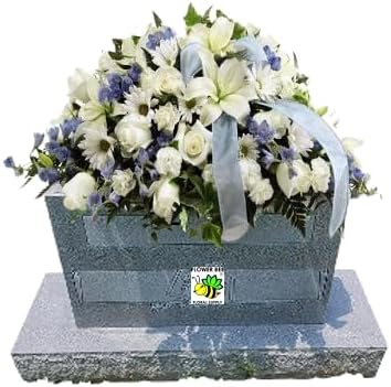 Miniatura 3 de Sillín de lápida de cementerio galvanizado a prueba de herrumbre de alambre de 8 pulgadas con espuma adjunta (silla de espuma de poliestireno (elija