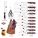 Premium 18-Piece Kitchen Knife Set with Block Wooden High Carbon German Stainless Steel Chef Knife Set, Ultra Sharp Cutlery Knife with Sharpener, Steak Knives & Kitchen Shears