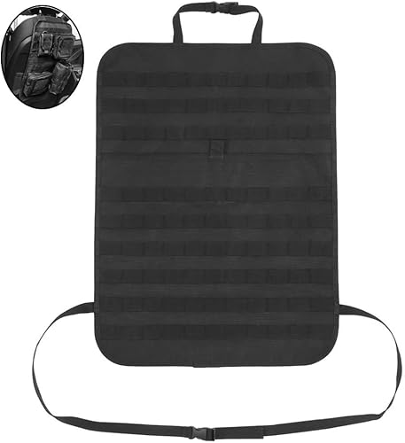 Miniatura 2 de Organizador táctico del respaldo del asiento del coche Universal MOLLE Panel Protector de la cubierta del asiento del vehículo (negro)