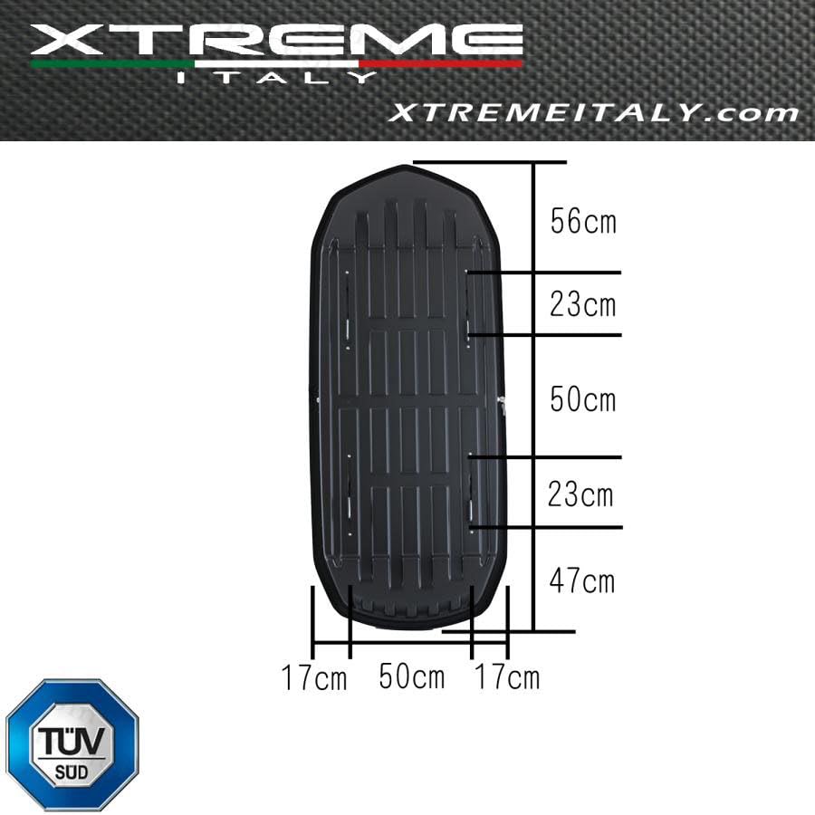 Amazon.co.jp: Xtreme ルーフボックス 440L グロスブラック イタリア製  