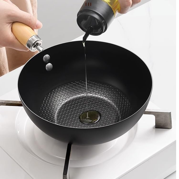 Wok con mango integrado y fondo plano miniatura 5