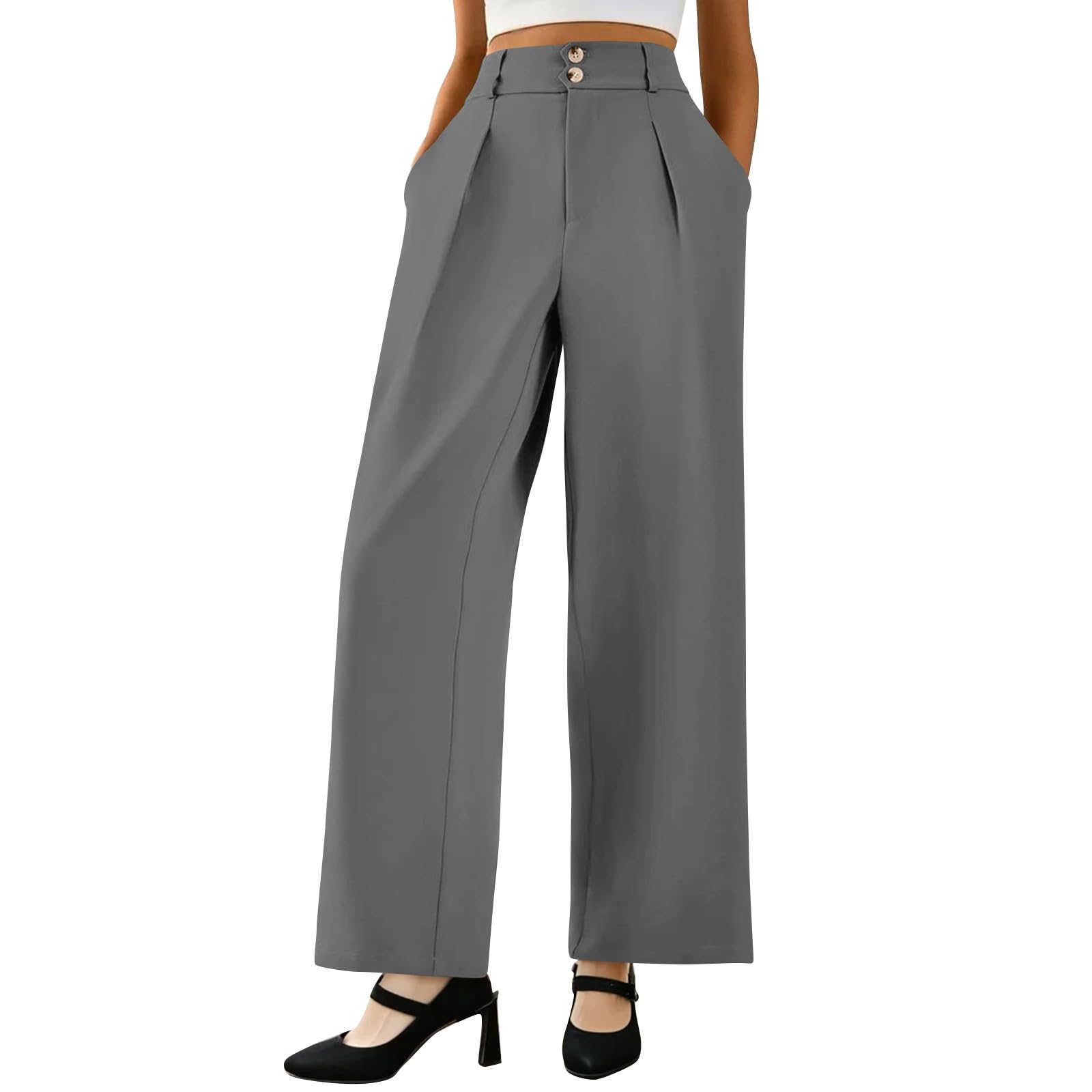 Womens Wide Leg Pants Dress Pant High Waisted Work Pants Trousers Business Casual Outfits 2025