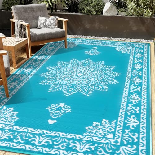 Outdoor Rug 5x8 Ft, Waterproof Plastic Straw Patio Rug,...