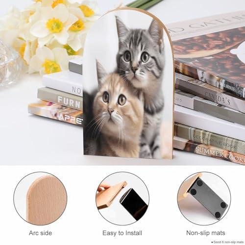 Sujetalibros de gatos decorativos para organizar el escritorio de casa 5