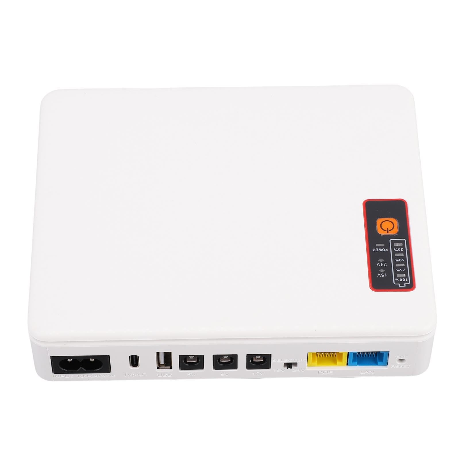 Chrees Mini Alimentation de Secours Portative DC UPS 20800mAh pour Caméra Modem Routeur USB Type C (Prise UE)