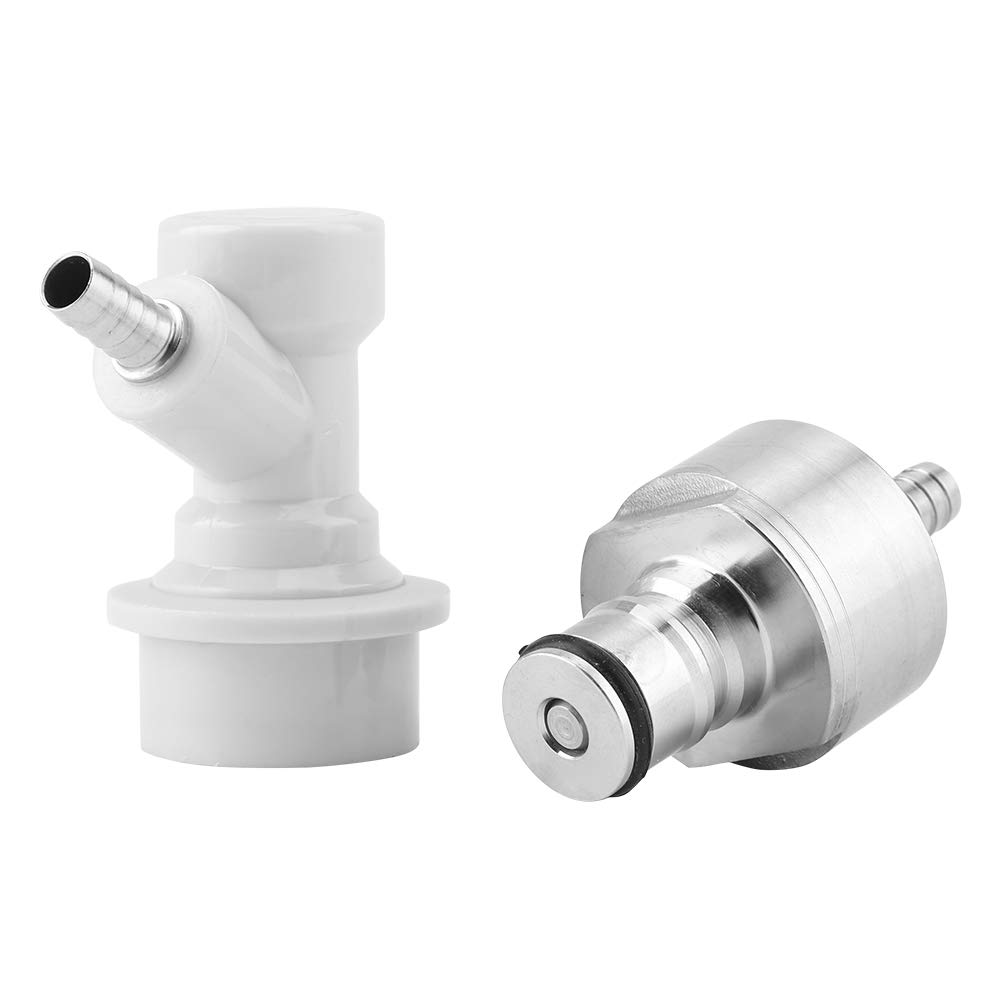 DEWIN Karbonisierungskappe mit Liquid Ball Lock Set, Edelstahl Karbonisator Zubehör 1/4" Barb Hot für Homebrew Sodawasser Karbonatbier Abklemmen