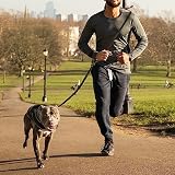 Hundeleine aus Leder, 2,4 m, strapazierfähig, echtes Leder, multifunktional, Starke Lederleine für kleine, mittelgroße und große Hunderassen, Hund Zubehör