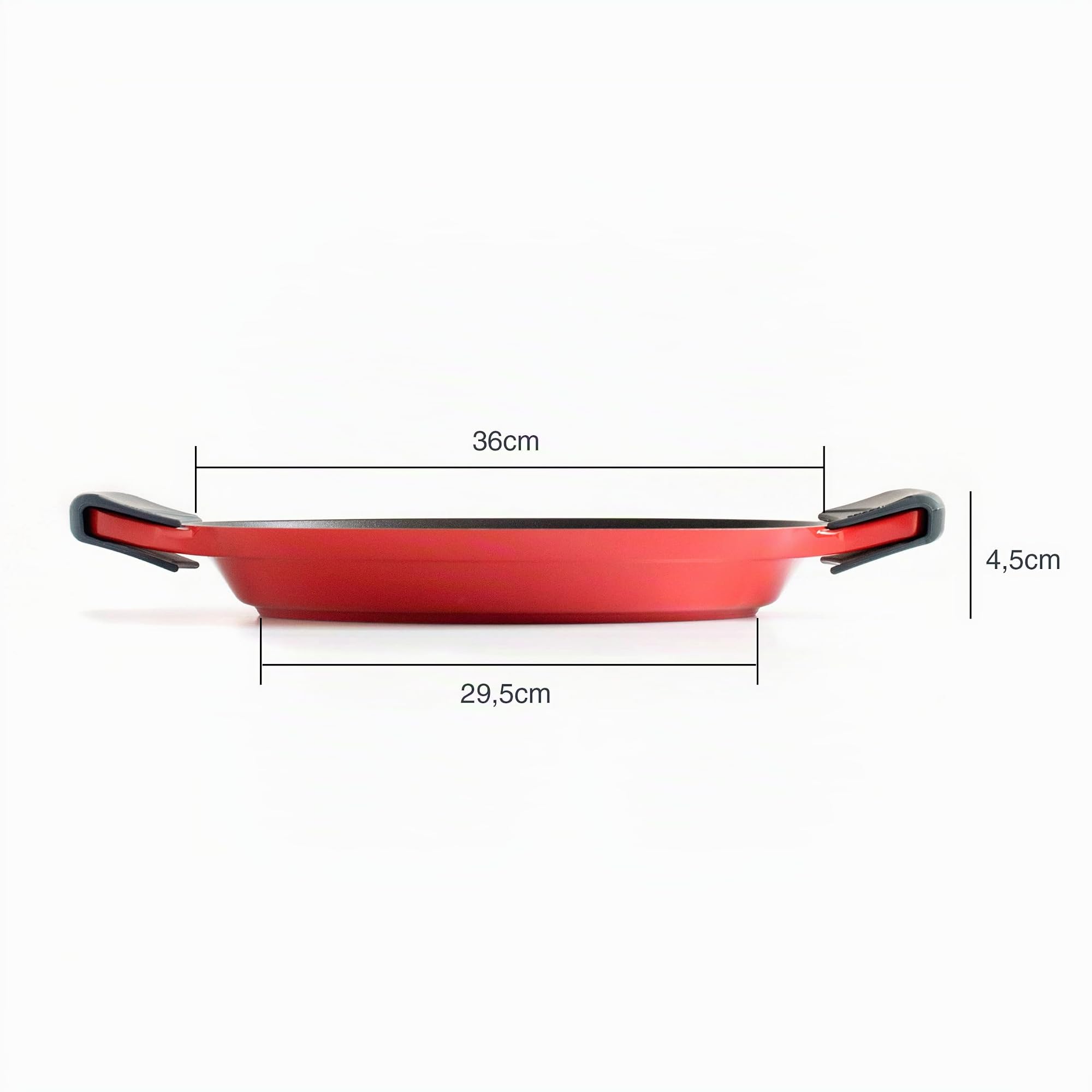 LACOR 25936 - Paellera Inducción Cocotte, Paellera Antiadherente Compatible | En aluminio ligero, para arroces y paellas de gran formato; antiadherente fácil de limpiar, apto para inducción